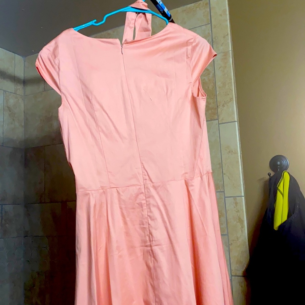 Soft Pink Fitted Waist Dress
